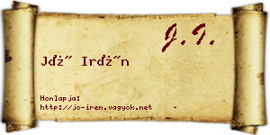 Jó Irén névjegykártya